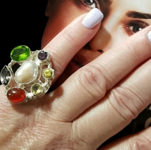 Sterling Gemstone  ring 5‎ - Picture 6 of 6